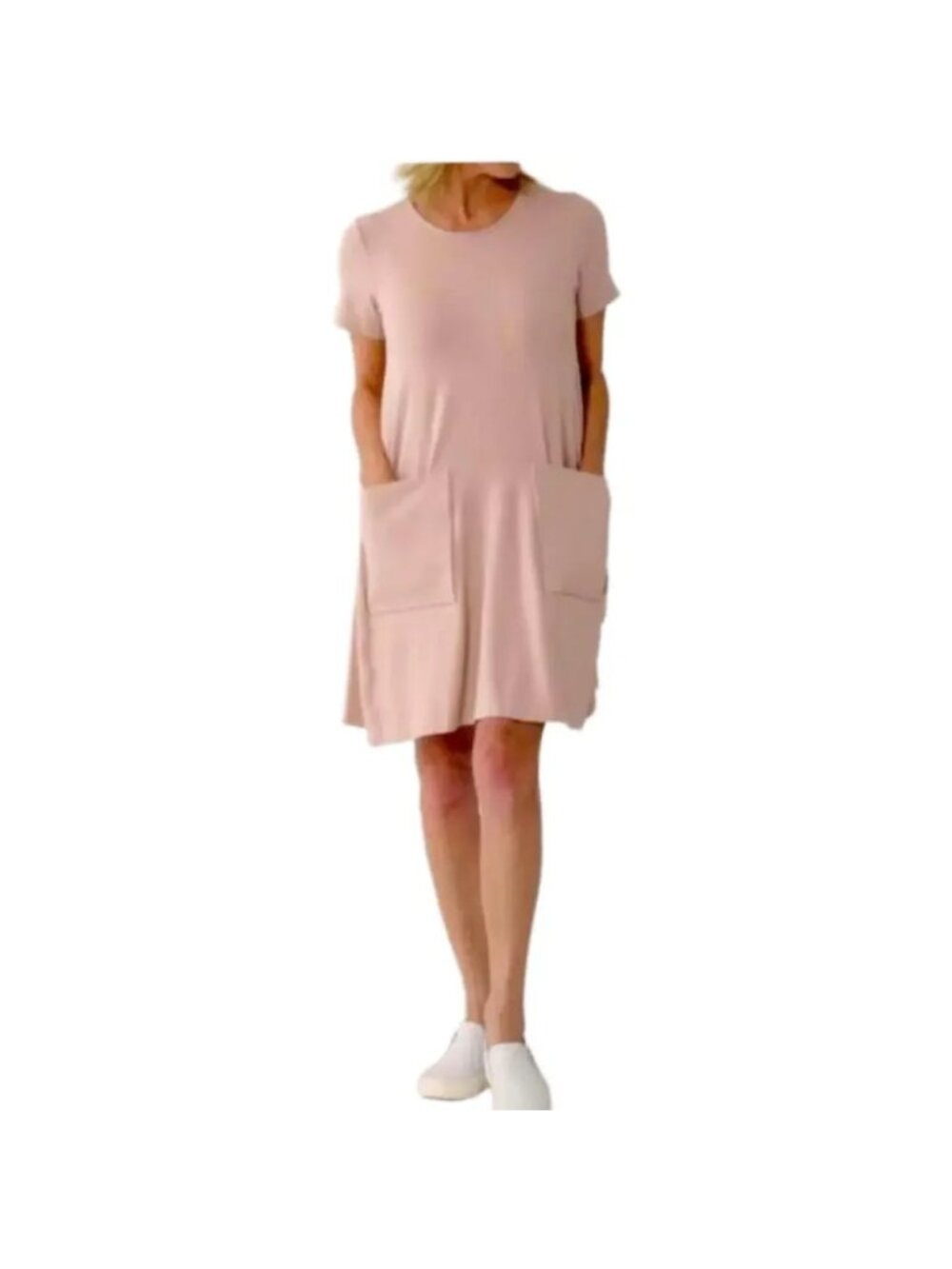 NEW Brian Bailey Pink A-Line Mini Dress with Pockets - Large